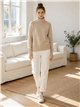 Shimmer raglan roll neck sweater