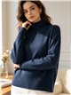 Jersey cuello alto brillo sutil