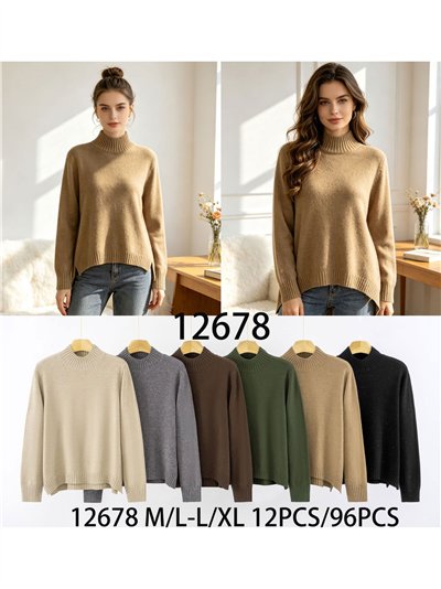 Jersey cuello subido hilo lentejuelas 2