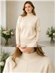 Jersey cuello subido costura central