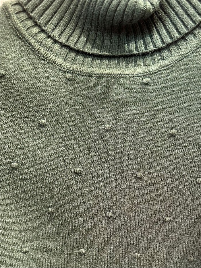 Jersey cuello vuelto textura puntos