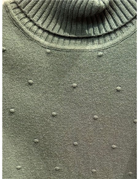 Jersey cuello vuelto textura puntos