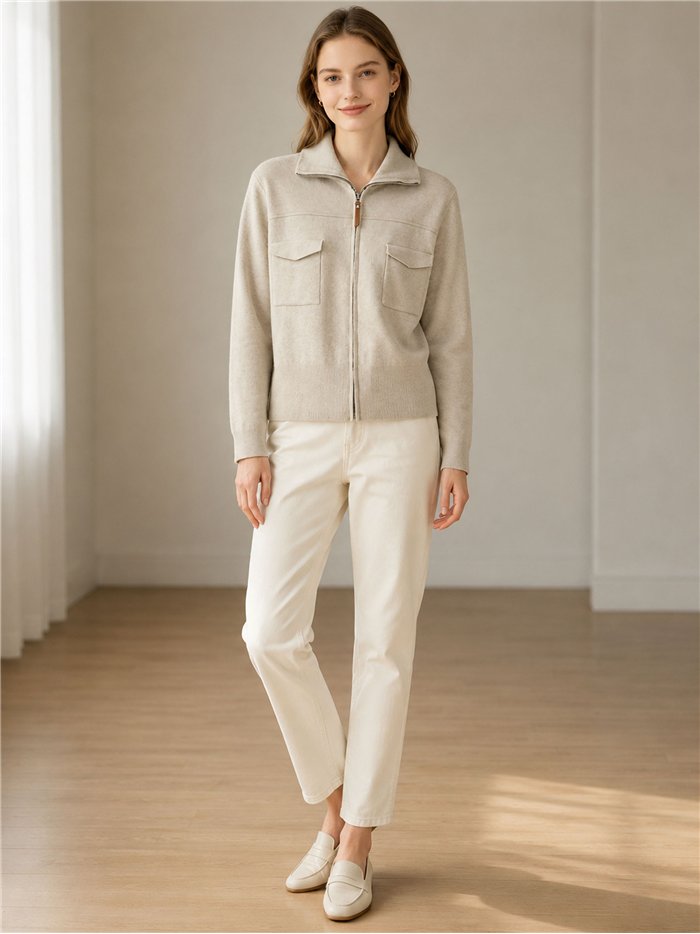 Chaqueta punto bolsillos cargo