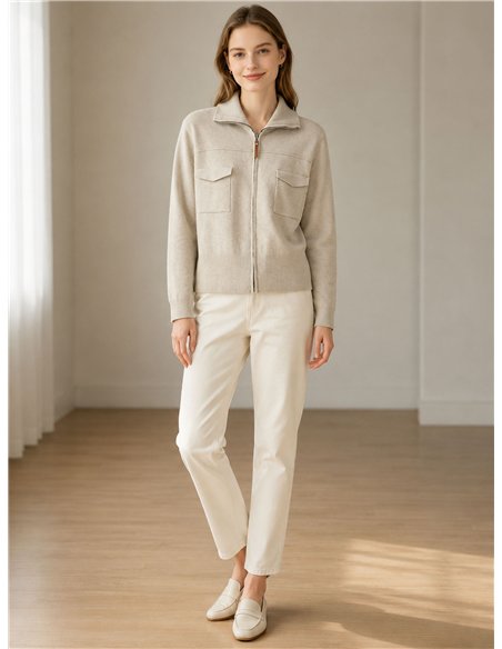 Chaqueta punto bolsillos cargo