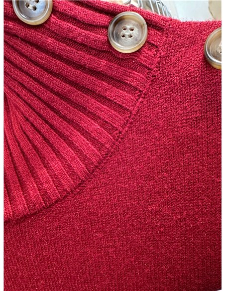 Jersey amplio botones hombro