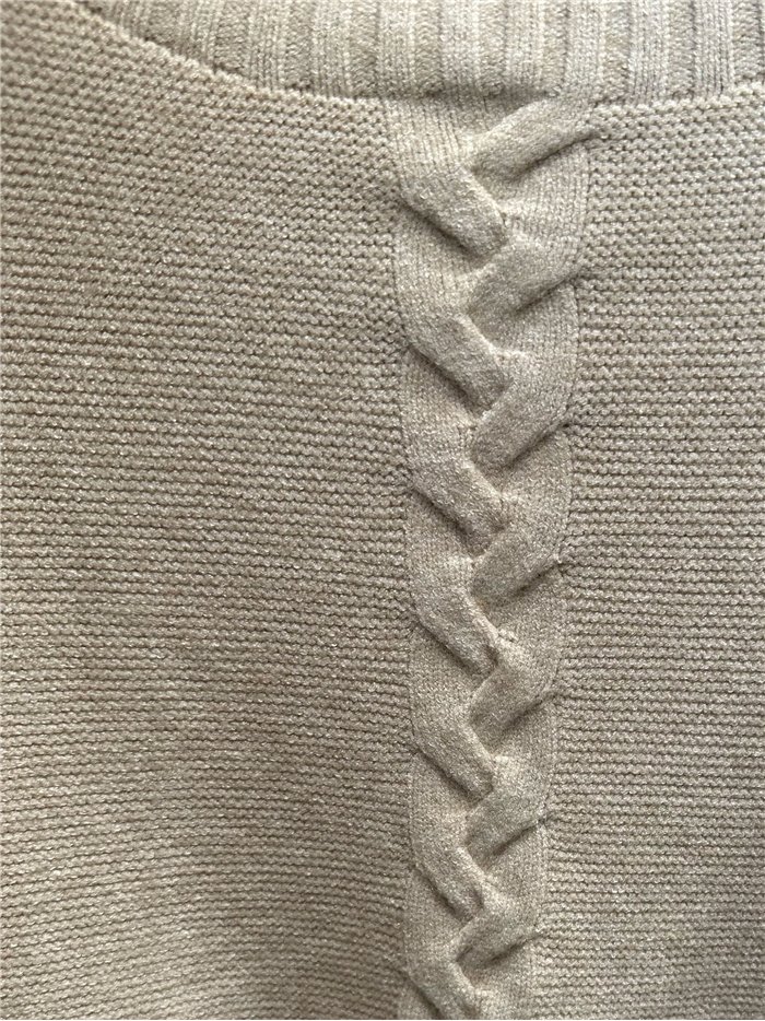 Jersey cuello alto detalle trenzado