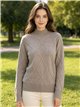 Jersey cuello alto rombos relieve