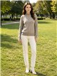 Jersey cuello alto rombos relieve