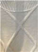 Jersey cuello alto rombos relieve