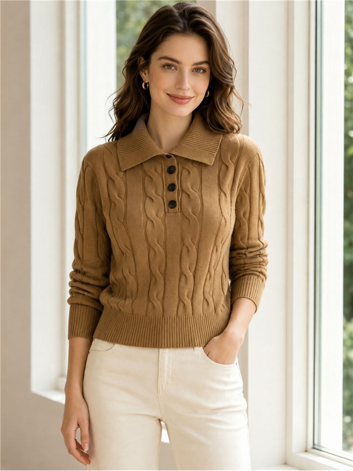 Jersey polo trenzado
