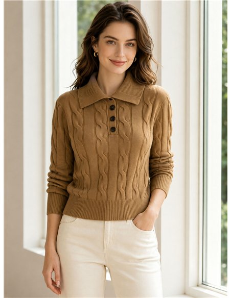 Jersey polo trenzado