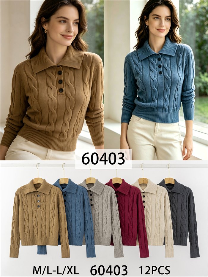 Jersey polo trenzado