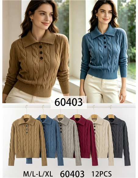Jersey polo trenzado