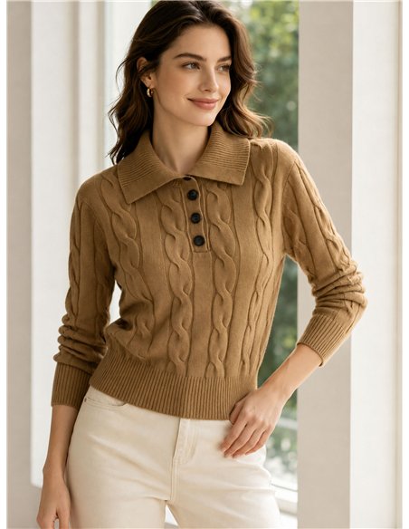 Jersey polo trenzado