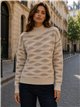 Jersey cuello alto ondas metalizadas