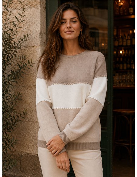 camisa color block