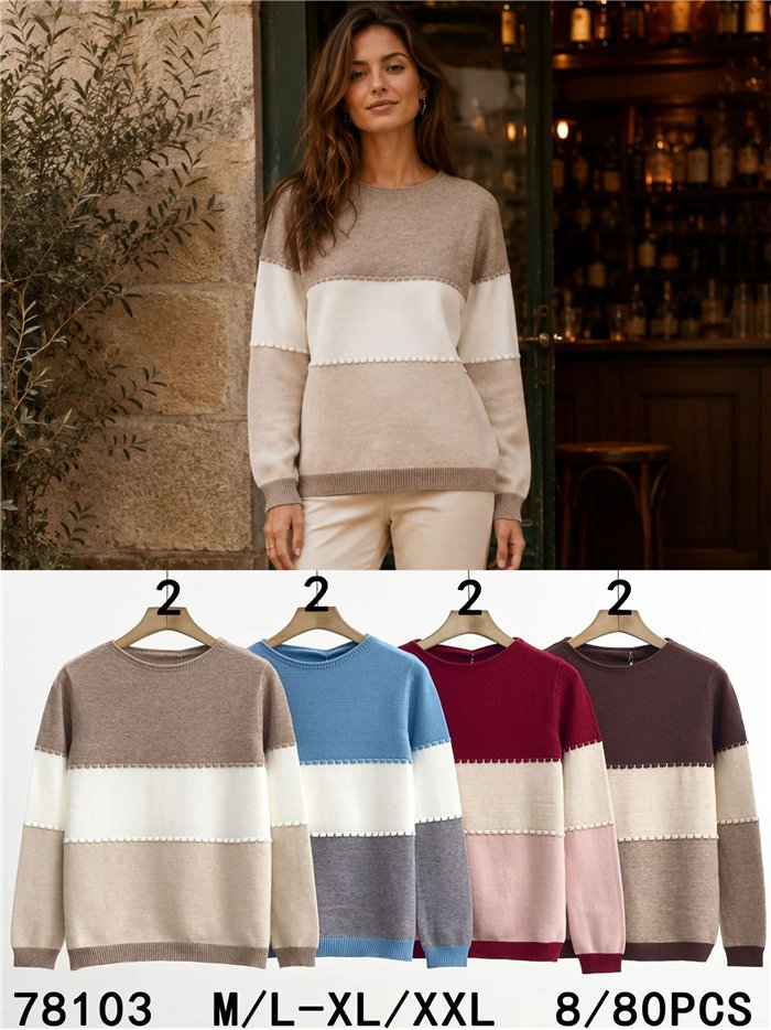 camisa color block