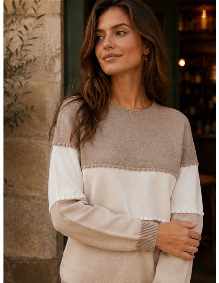 camisa color block