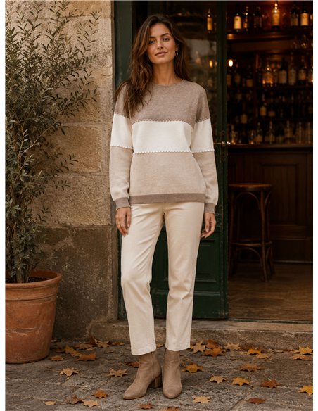 camisa color block