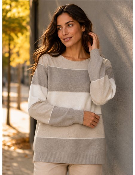 Jersey bloques de color corazones