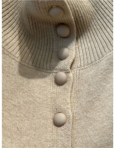 Gilet à col montant et boutons