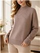 Jersey cuello alto lunares diagonal