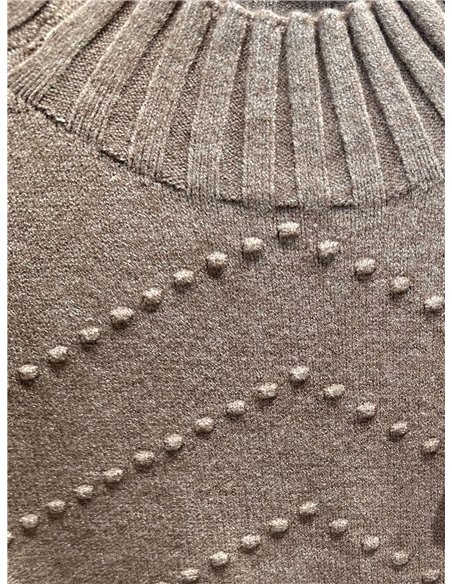 Jersey cuello alto lunares diagonal