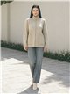 Cable pocket zip cardigan