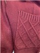 Cable pocket zip cardigan