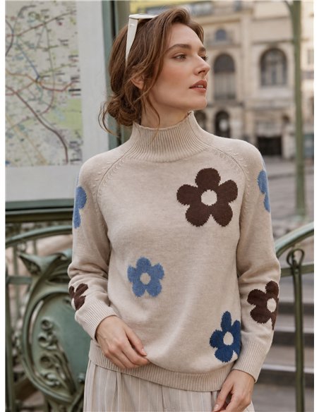Jersey flores multicolor