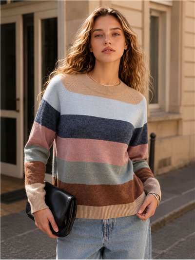 Jersey rayas anchas multicolor