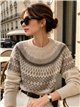 Jersey jacquard geométrico