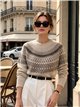 Jersey jacquard geométrico