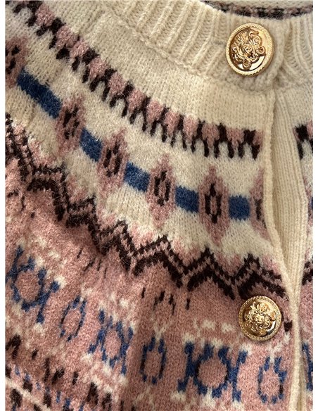 Cárdigan jacquard nórdico