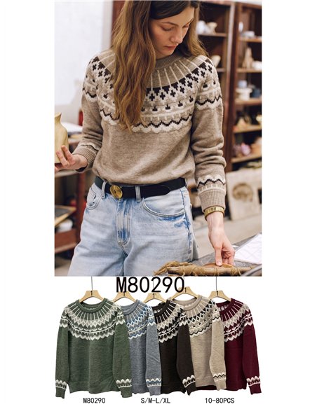 Jersey jacquard nórdico