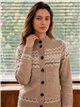 Cárdigan cuello alto jacquard