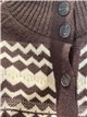 Cárdigan cuello alto jacquard