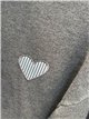 Jersey corazón puños de rayas