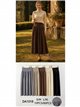 Knit midi skirt with stretch waistband