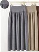 Knit midi skirt with stretch waistband