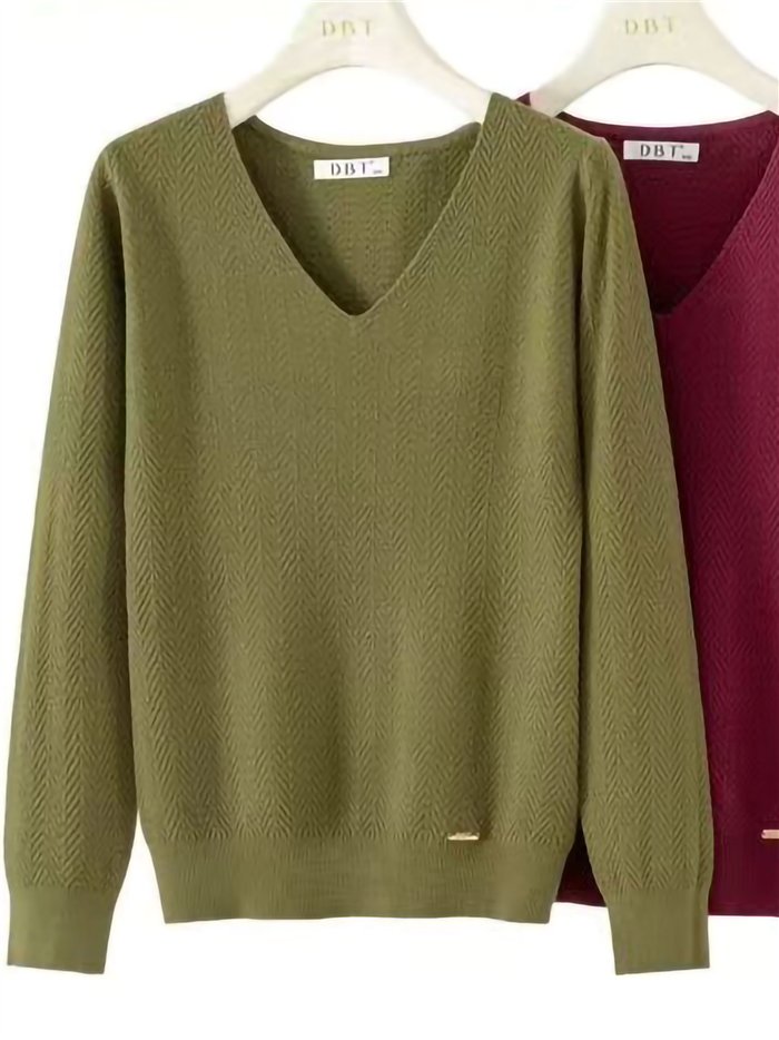 Jersey básico cuello pico