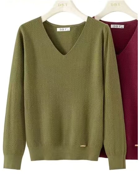 Jersey básico cuello pico