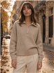 Jersey cuello polo cremallera