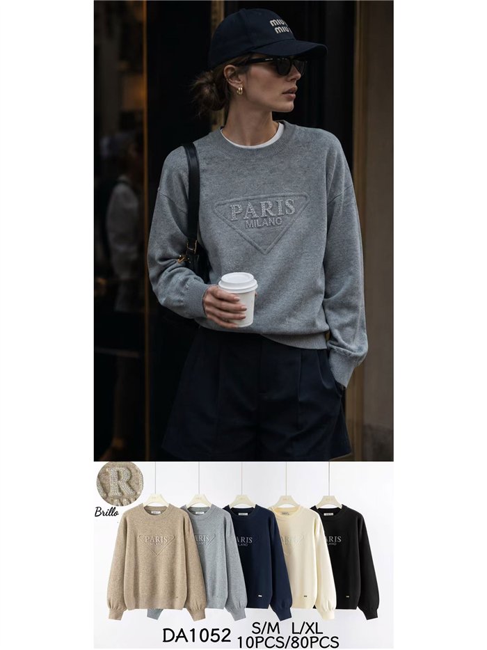 Jersey paris strass