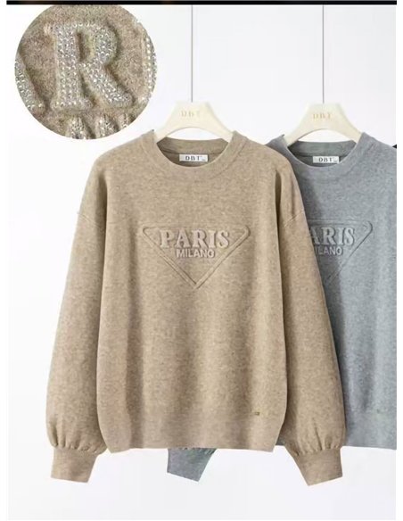 Jersey paris strass