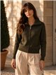 cardigan zippé à col roulé