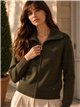 cardigan zippé à col roulé