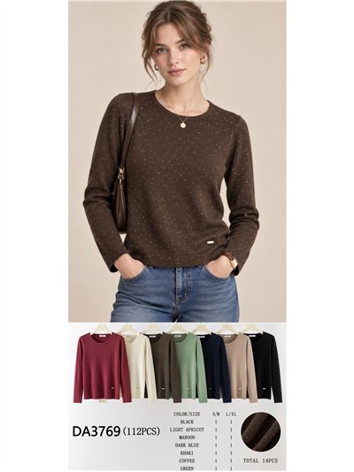 Jersey microstrass cuello redondo 2