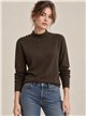 Jersey cuello alto botones hombro