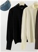 Jersey cuello alto botones hombro